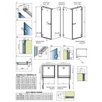 Душевой уголок Radaway Arta KDJ I в цвете хром+ 80х70 см схема 2