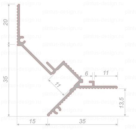 Decaro D005A потолочный профиль Чёрный
