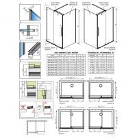 Душевой уголок Radaway Furo KDJ с раздвижной дверью 90х90 см схема 2