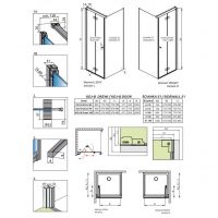 Душевой уголок Radaway Nes KDJ B со складной дверью 90х90 см схема 2