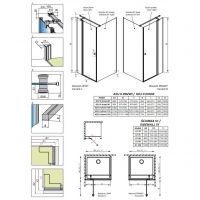 Хромированный душевой уголок Radaway Eos KDJ II с распашной дверью 120х100 см схема 2