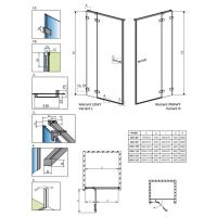 Минималистичная дверь для душевой Radaway Euphoria DWJ в нишу 120 см схема 2