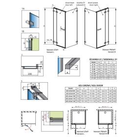 Минималистичное душевое ограждение Radaway Euphoria KDJ 120х80 см ФОТО