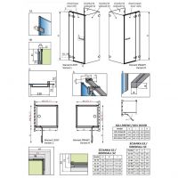 Минималистичный душевой уголок Radaway Euphoria KDJ P отдельностоящий 80х120 см схема 2