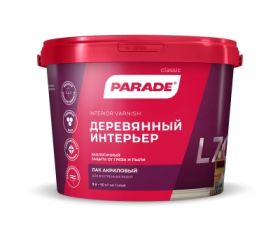 Лак Акриловый Parade L70 Деревянный Интерьер 9л Матовый / Параде Л70