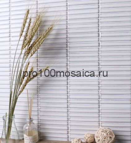 FINGER SWEET MILK. Плитка Мозаика из керамогранита, палки, 284х298х8 мм, чип 12х92