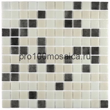 Atlantis Nero. Плитка мозаика стеклянная, серая, чип 24х24, размер 315*315*4 мм (Bonaparte)