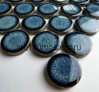Плитка декоративная керамическая Round midnight blue/Раунд полуночный синий 6*28*28 312*330