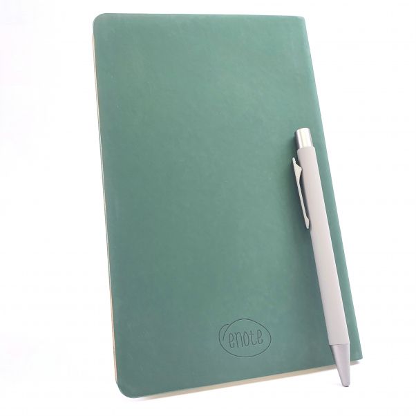 Набор Рико зеленый ежедневник и серая ручка