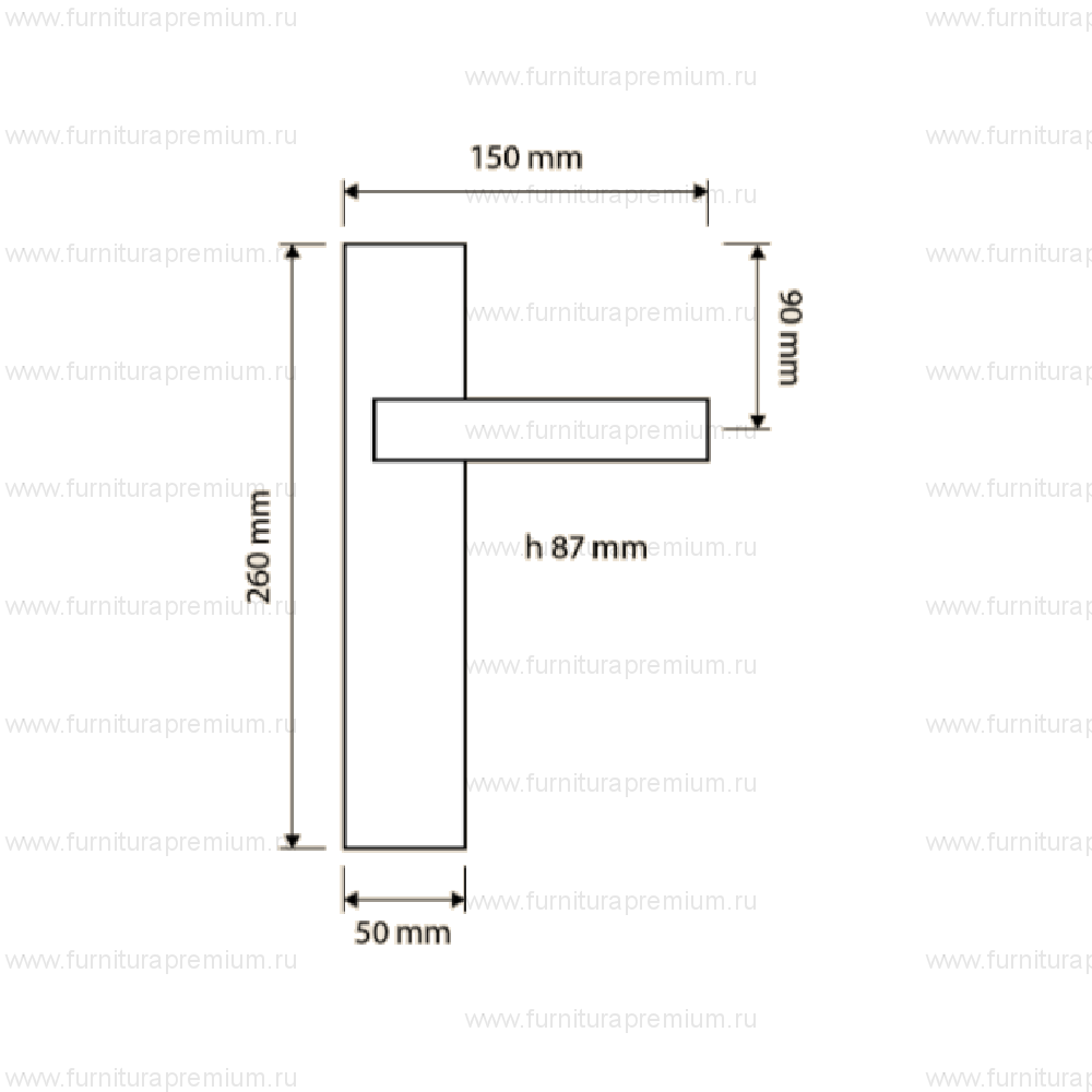Ручка на планке Linea Cali Conica Zincral 467 PL