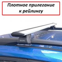 Багажник на рейлинги Kia Rio X / X-Line, hatchback, Lux Классик, крыловидные дуги