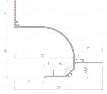 Decaro D006A потолочный профиль Чёрный