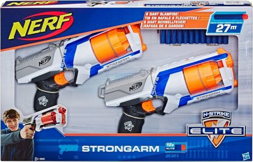 Бластер Нерф Элит Стронгарм Nerf Elite Strongarm - набор игровой из 2-х бластеров B8995