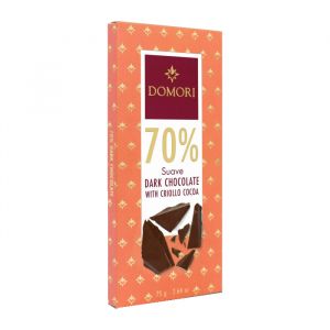 Шоколад Горький Domori Dark Chocolate 70% - 75 г (Италия)