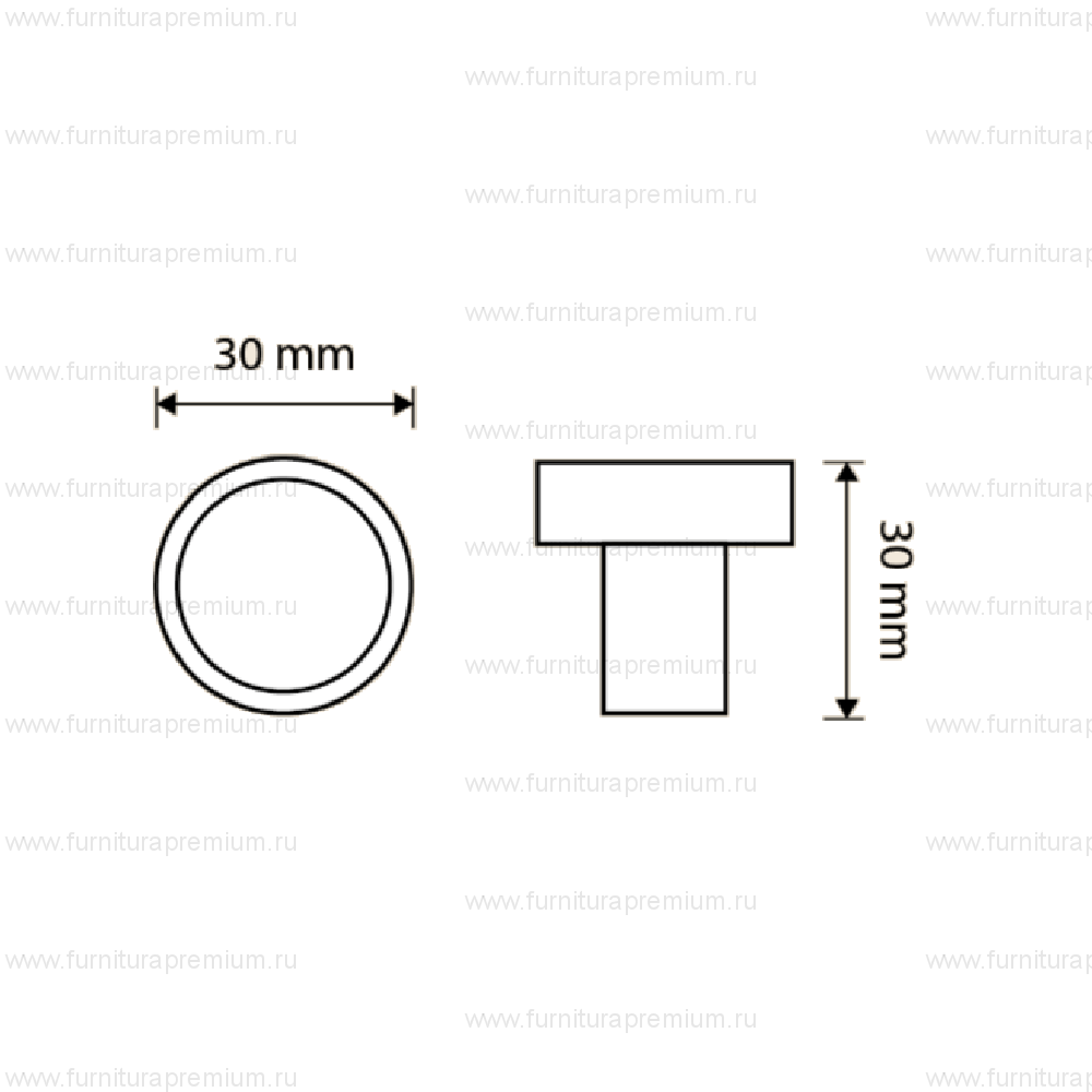 Мебельная ручка-кнопка Linea Cali Cosmic 209 RB 0030
