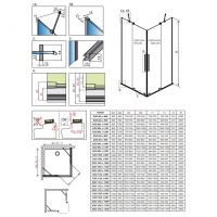 Раздвижной душевой уголок Radaway Furo KDD 120х120 см схема 2