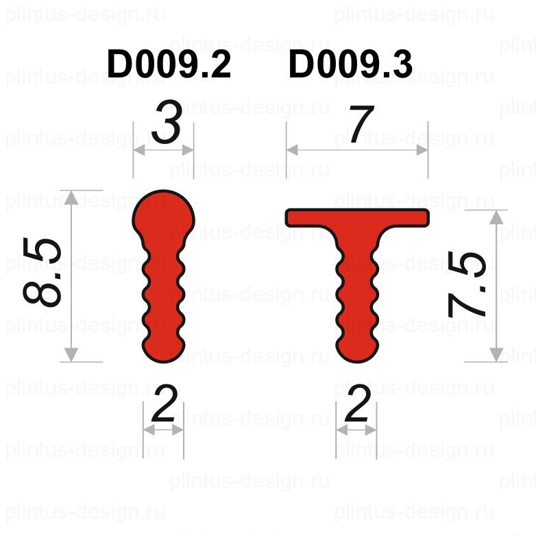 Decaro D009.2 декоративный профиль Титан