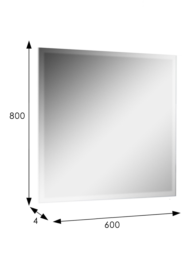 Зеркало настенное Сельетта-4 80 см х 60 см (фацет 10 мм)