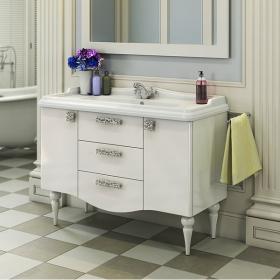 Comforty. Тумба-умывальник "Монако-120" белый глянец с раковиной Comforty 3312 00003132224CF
