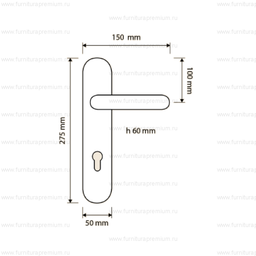 Ручка на планке Linea Cali Delfino 955 PL