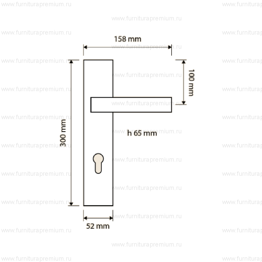 Ручка на планке Linea Cali Duna 1410 PL