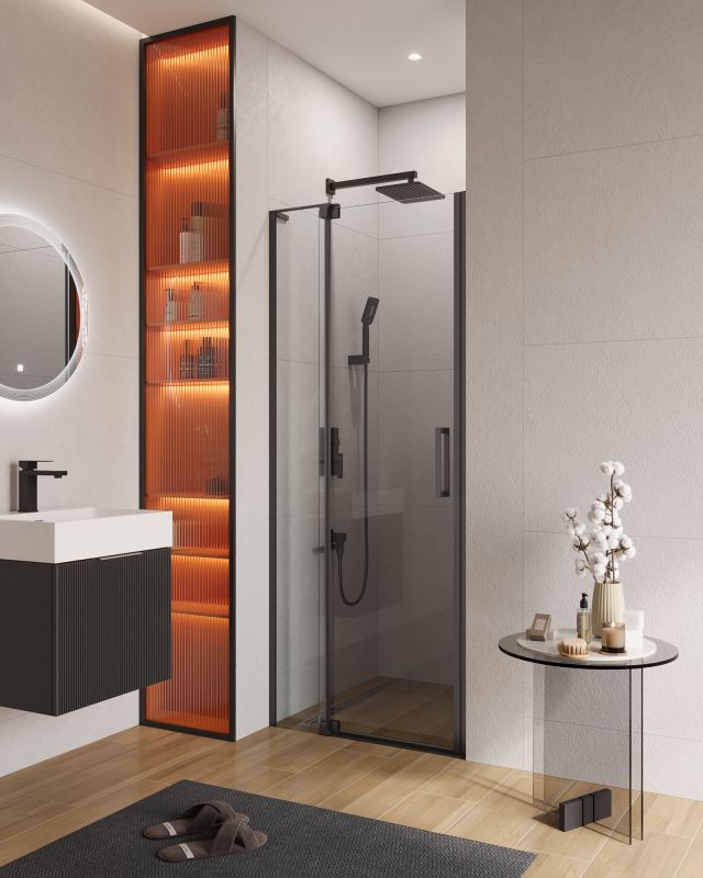 Душевая дверь CEZARES SLIDER-B-1-70/80-C-NERO
