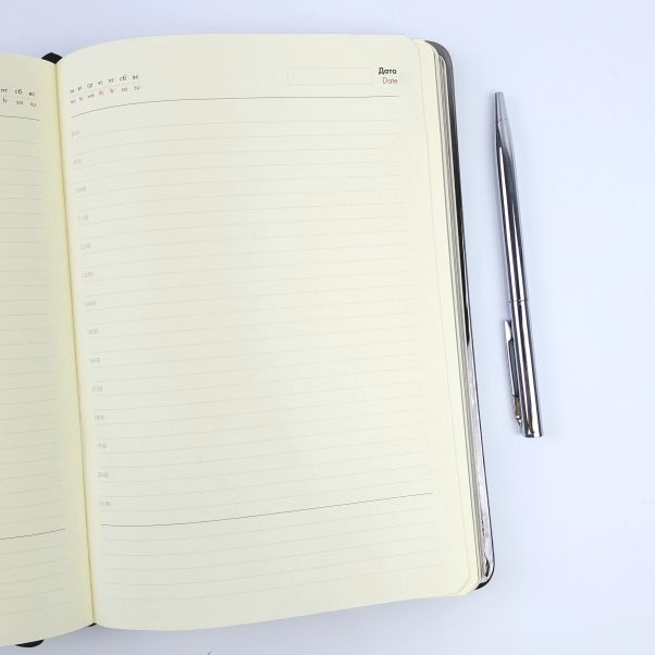 Набор ежедневник и ручка Монтрос черный