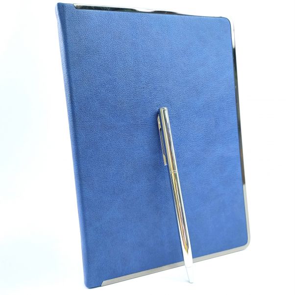 Набор ежедневник и ручка Монтрос синий