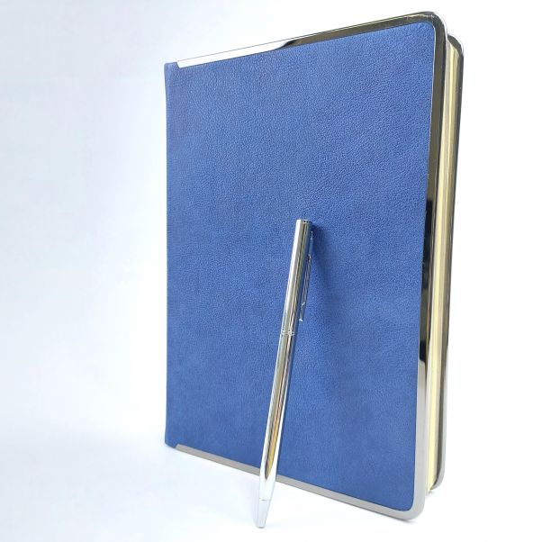 Набор ежедневник и ручка Монтрос синий