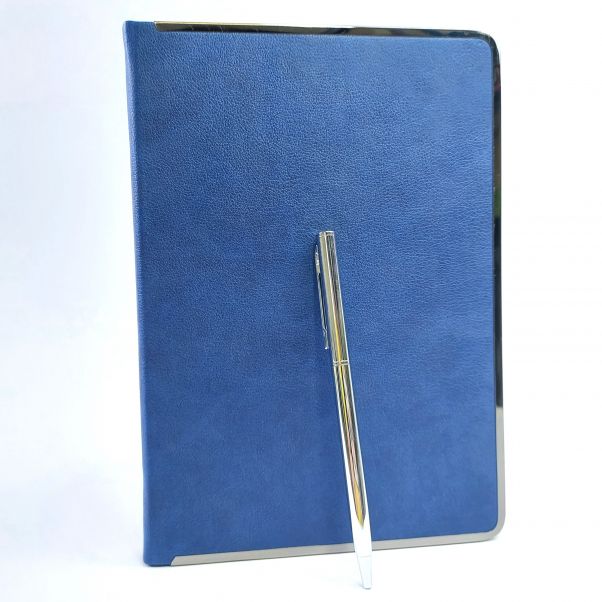 Набор ежедневник и ручка Монтрос синий