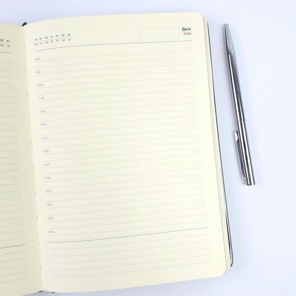 Набор ежедневник и ручка Монтрос синий