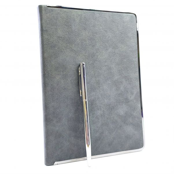 Набор ежедневник и ручка Монтрос серый