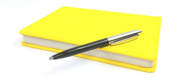 Набор Альянс желтый ежедневник и черная ручка