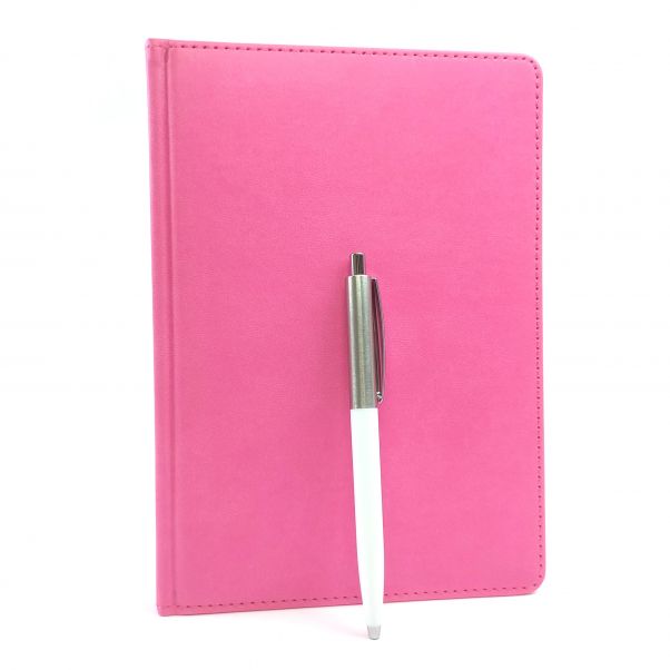 Набор Альянс розовый ежедневник и белая ручка