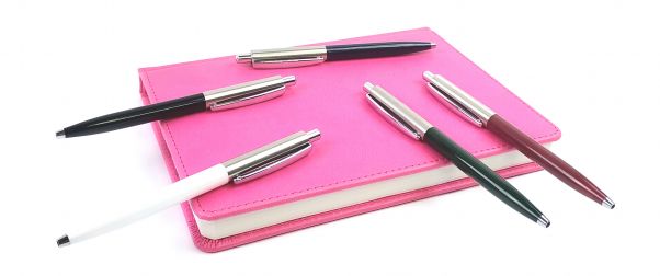 Набор Альянс розовый ежедневник и белая ручка