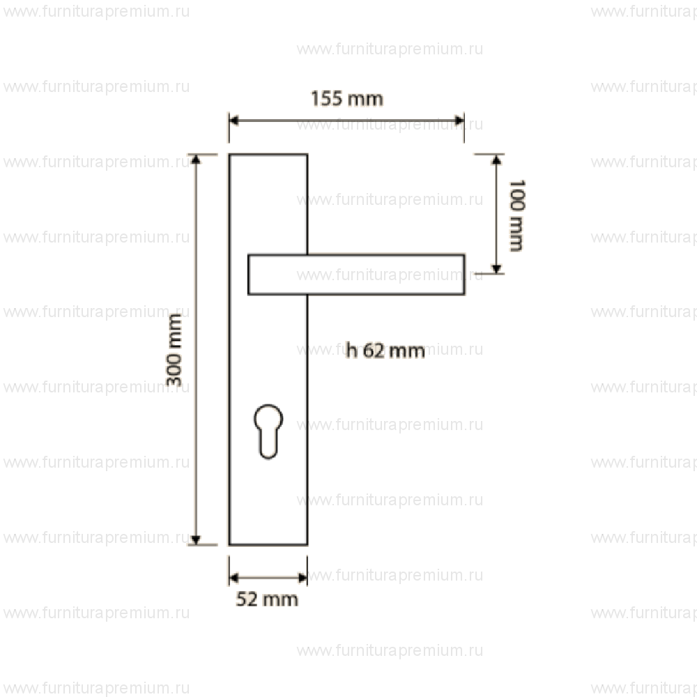 Ручка на планке Linea Cali Elle 1048 PL