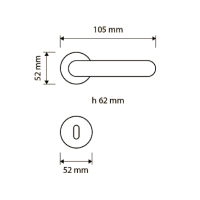 Ручка Linea Cali  Entry 1625 RB 023 схема