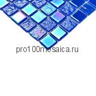 Bondi dark blue-25 стекло. Мозаика серия CRYSTAL,  размер, чип 25*25 мм: 300*300*4 (Bonaparte)