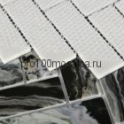 Hadar Black стекло. Мозаика серия CRYSTAL,  размер, чип 30*98 мм: 268*286*4.5 (Bonaparte)