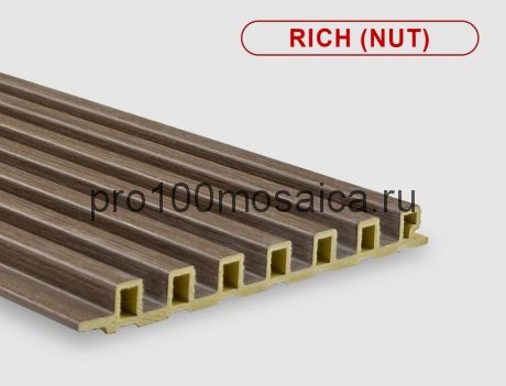 Бамбуковые рифленые панели Rich nut 2800*139*14 (1шт=0,3892 кв.м.)
