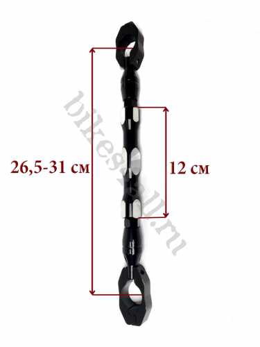 Перекладина на руль черная 22 мм
