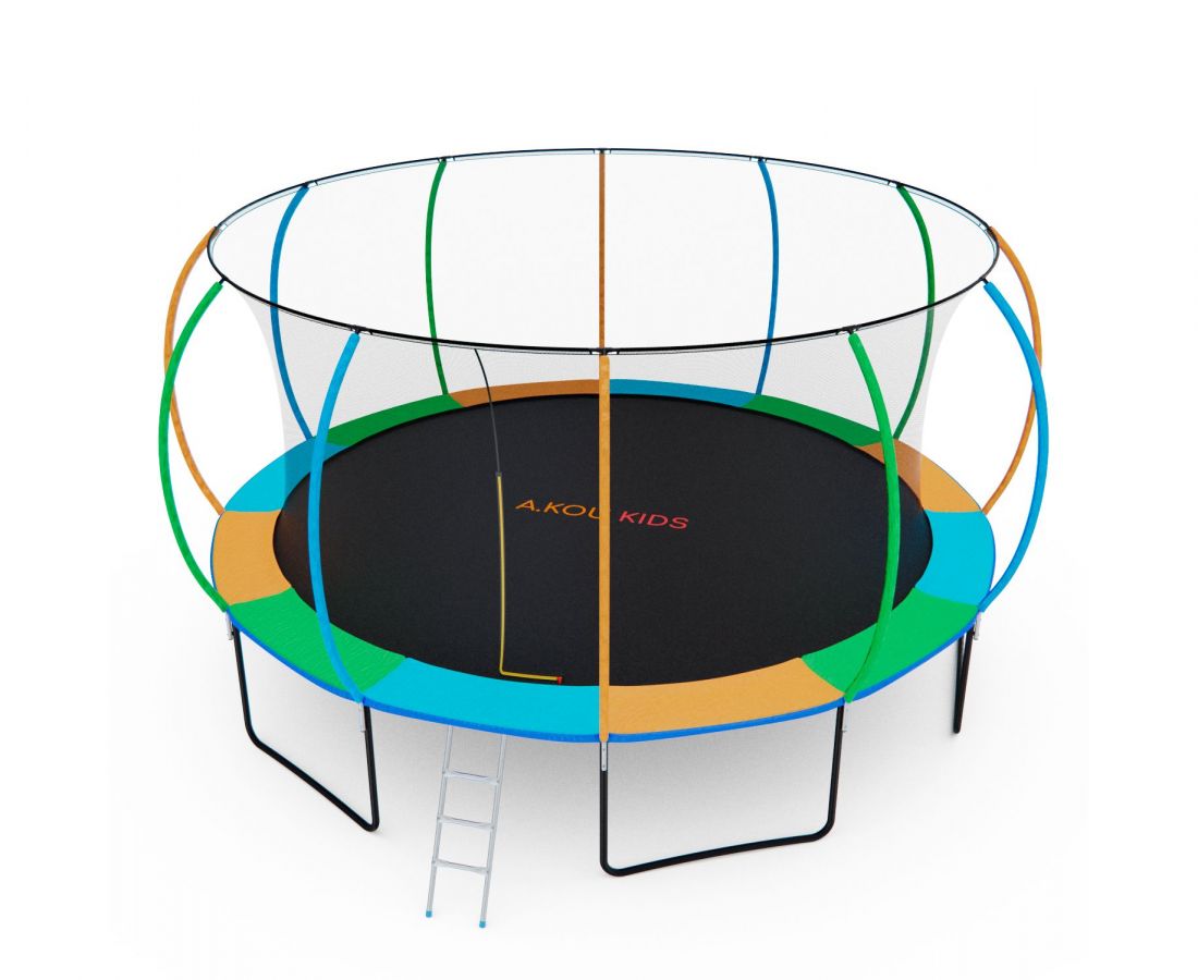 Батут с сеткой DFC A.KOU KIDS 16ft с лестницей (2 короба)