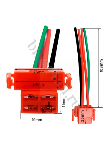 Фишка для реле стартера мотоцикла / квадроцикла