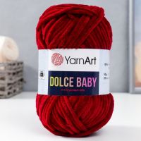 Пряжа для вязания спицами, крючком YarnArt, Dolce Baby, 100% микрополиэстер, 85 м/50 г, (752 вишня)